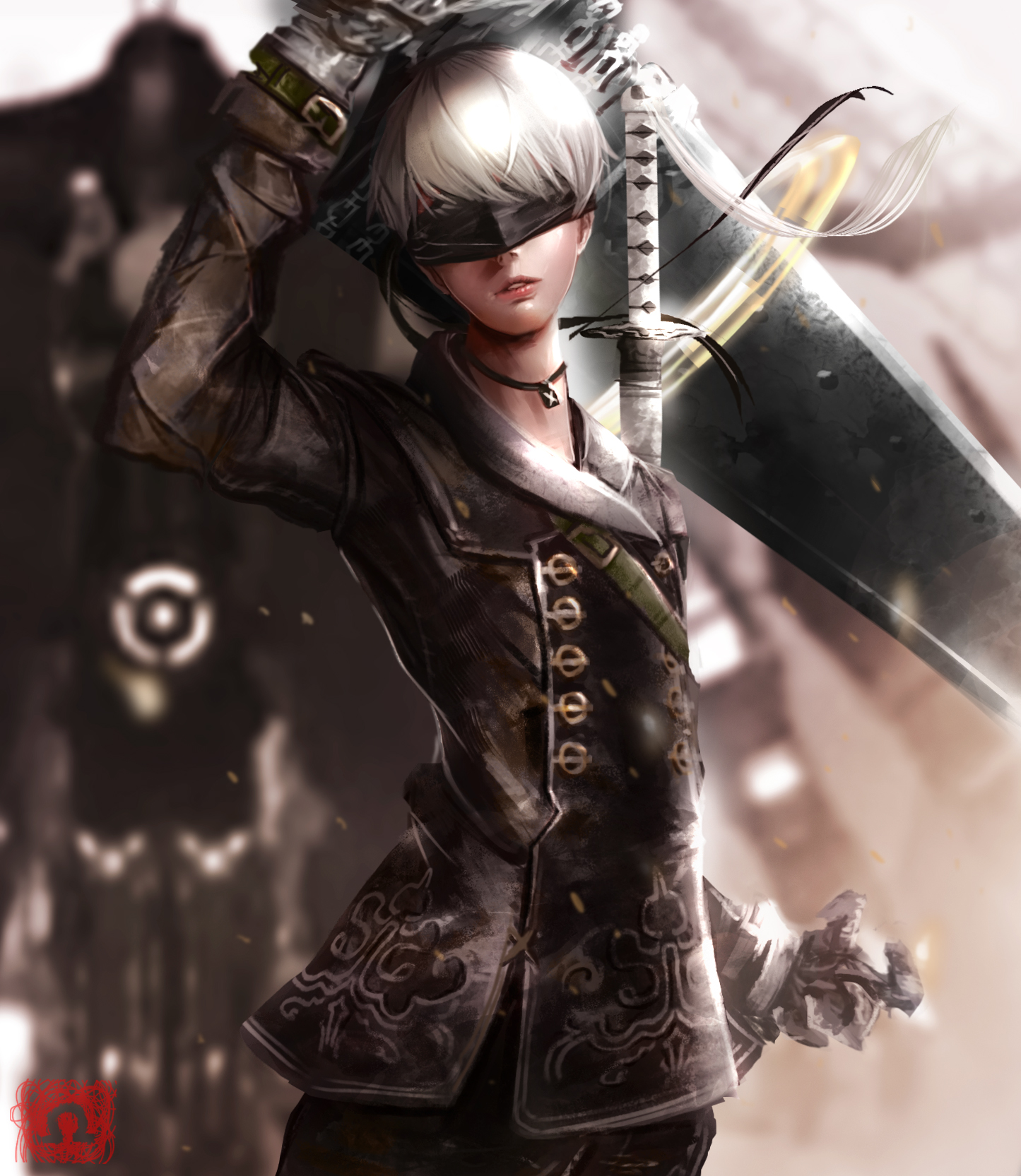 尼尔:机械纪元 nier:automata 9s 绘师:omegarer 本作品pixiv id=