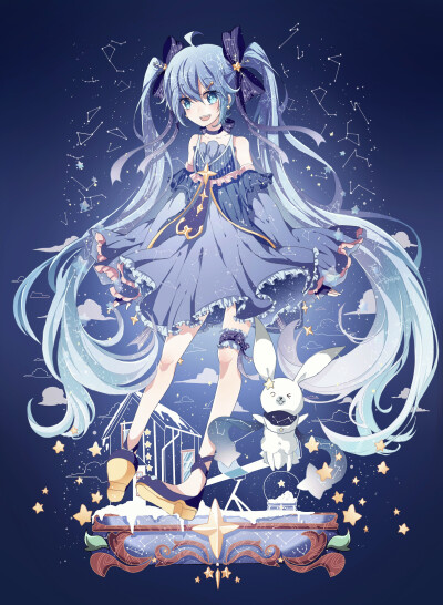 初音未来 雪未来2017 绘师:アズレ-aoi- 本作品pixiv id=59063266