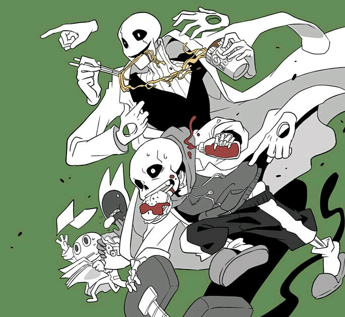 undertale——能吃的一组(gaster&sans)