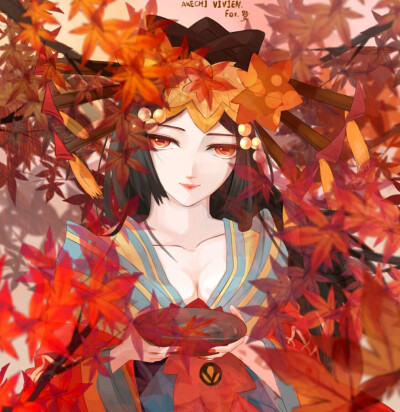 阴阳师萌红叶