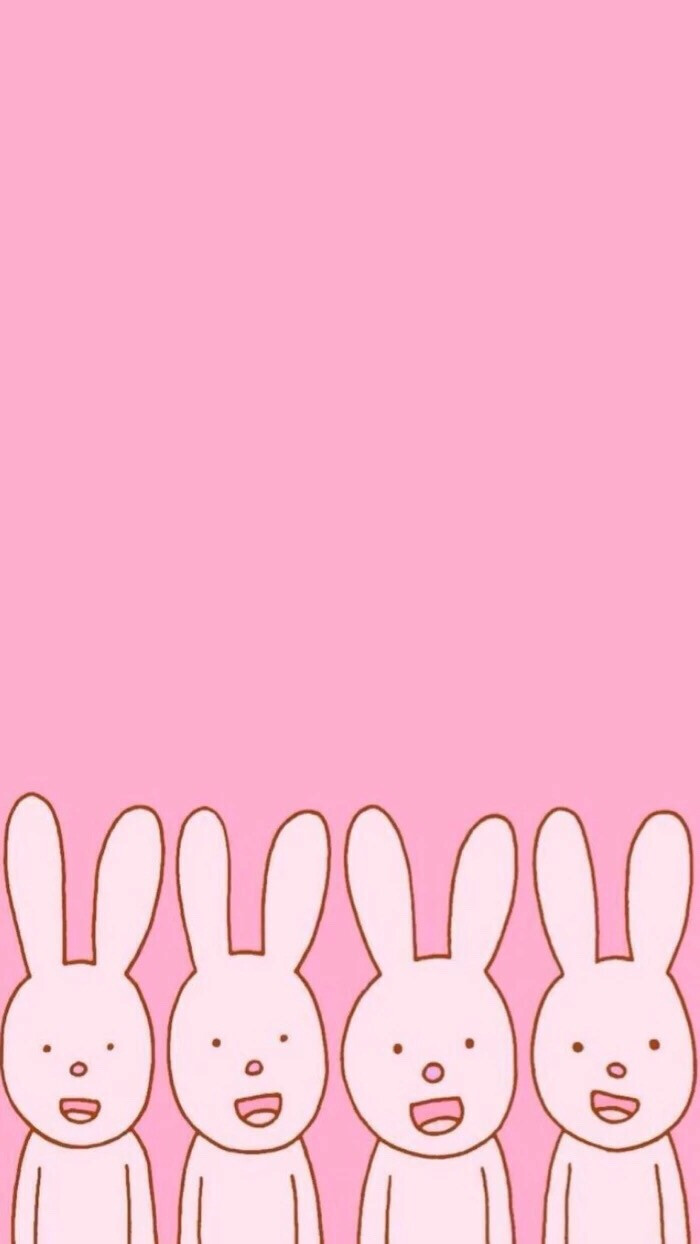 兔子 粉色 少女 壁纸