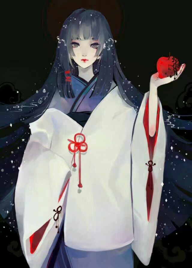 二次元 插画 少女 头像 手绘 古风