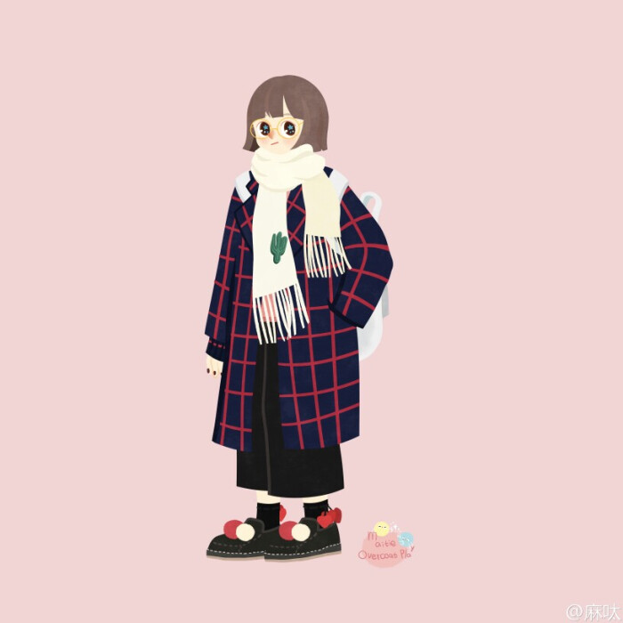 可爱 清新 文艺 糖果色 创意 插画 漫画 头像 壁纸 【画师微博:@麻呔