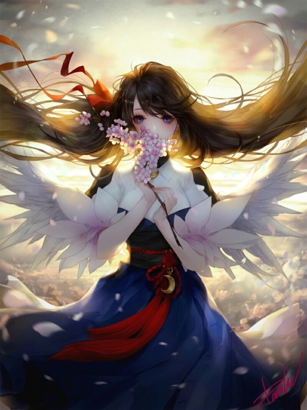 二次元长发萌妹子