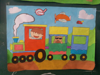 儿童画素材小火车