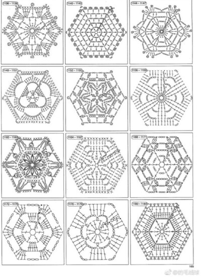 收集   点赞  评论  摩洛哥六边形图案–自由钩针图案.