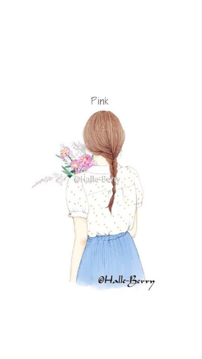 背影 闺蜜 彩铅我心里