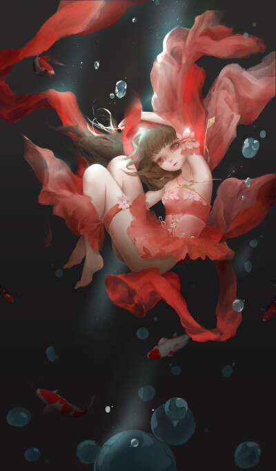 剑叁#八周年#同人插画大赛 锦鲤秀 绘师:鱼斯拉