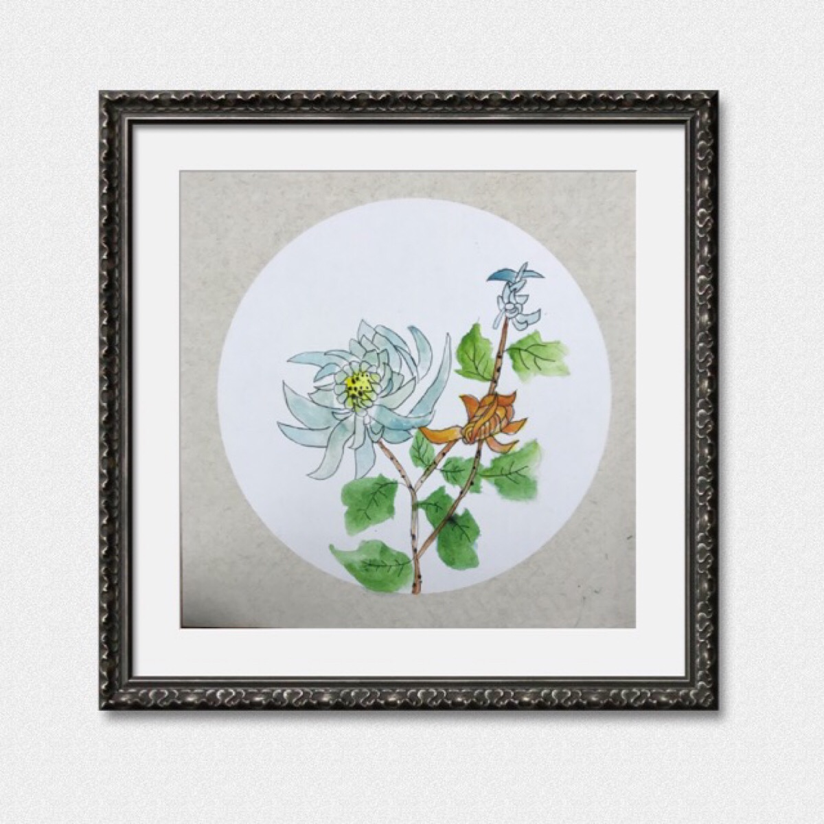 水墨 国画 菊花