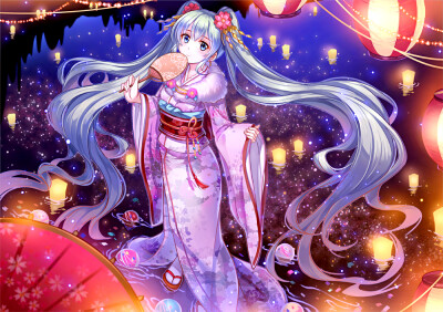 初音未来和服壁纸