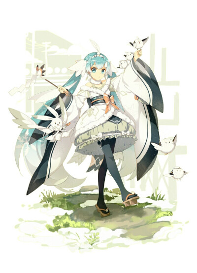 初音未来 雪初音 2018雪初音投稿人设 pixiv收录 【手机党看不到画师