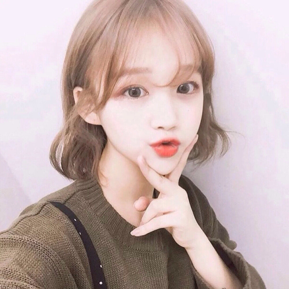 真人女头 短发 空气刘海 阳光 萌 清新