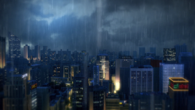 下雨动漫人物