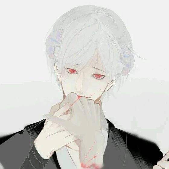 动漫 男头 头像 简约 古风 帅气 白发