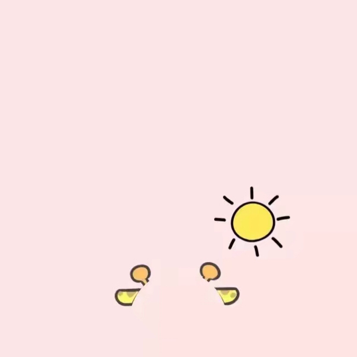qq背景图 粉色 小鹿 太阳 可爱 少女心