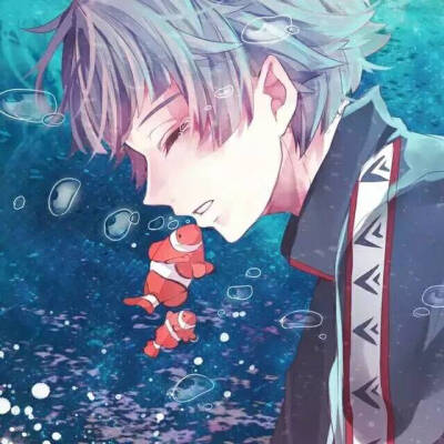 男生校服手绘头像