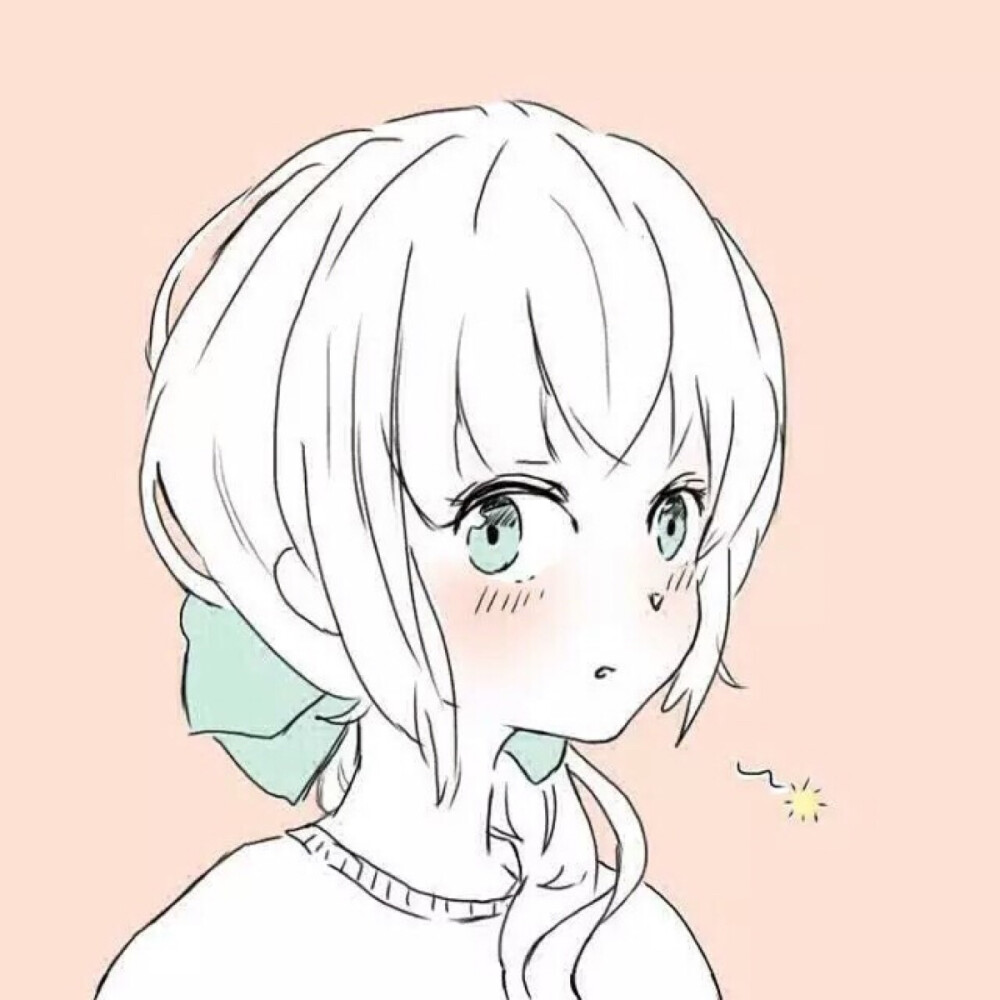 淡粉色背景 猫耳系列 女头像 闺蜜头像