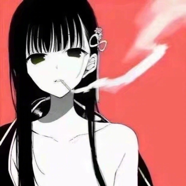 抽烟,女,头像,情侣,黑长直,酷,微博取图