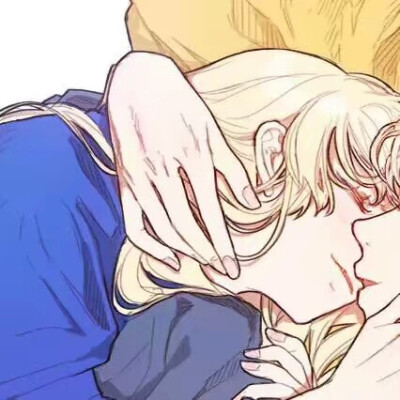 动漫情头 金发女 kiss 手控福利