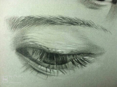 眼睛 铅笔画 手绘