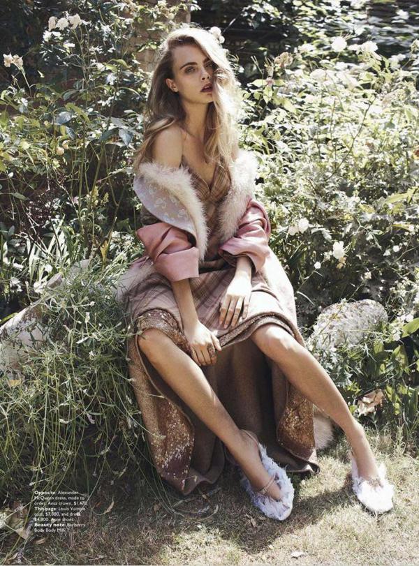 卡拉·迪瓦伊登《vogue》十月封面 - 堆糖,美图壁纸