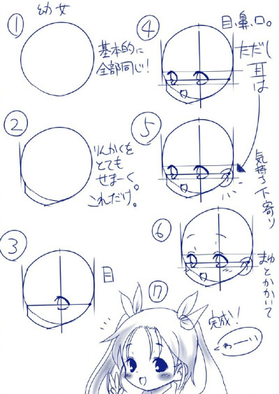 设计秀# 动漫五官&头部角度教程,教你区分年龄的画法,了解五官的位置