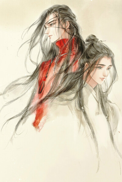 墨香铜臭##天官赐福# 花城 谢怜 绘师:九条轮