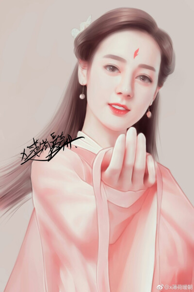 三生三世十里桃花,插画,迪丽热巴,古风,古装美人