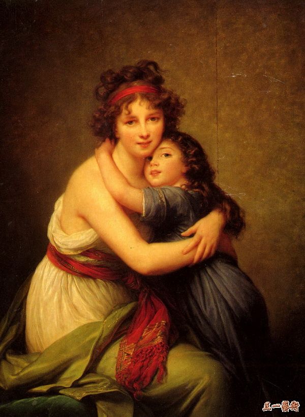 画家与女儿像 1789年 伊丽莎白·路易丝·维瑞 法国 布上油画 130×94