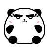 卡通黑眼圈熊猫