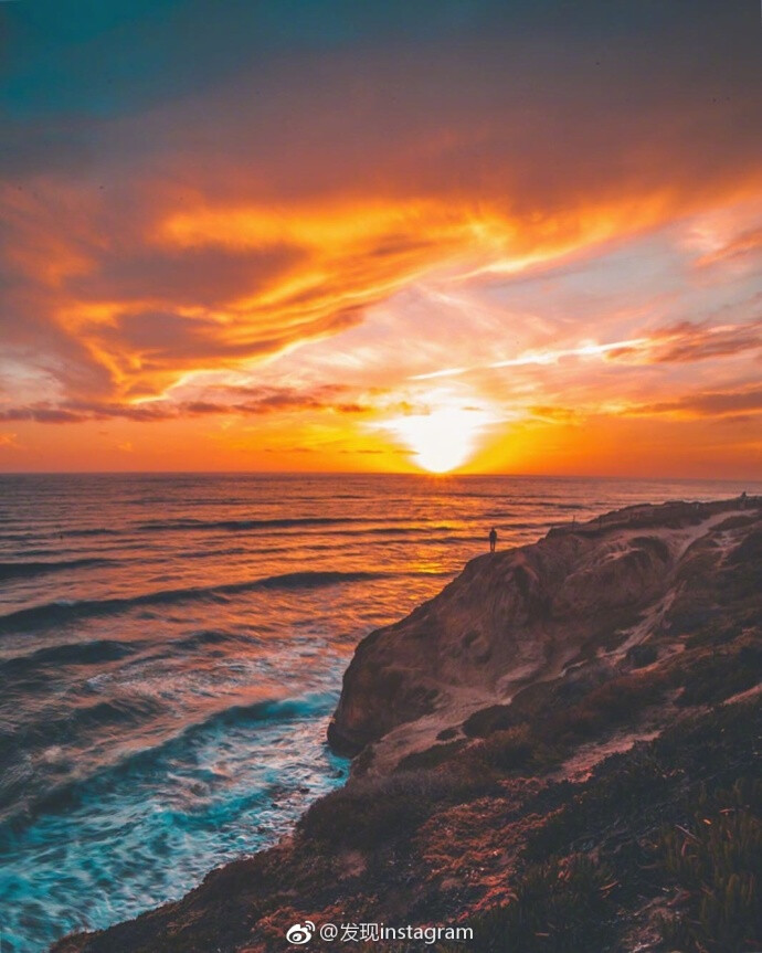 加州海边绝美的夕阳 ins:eric_scire