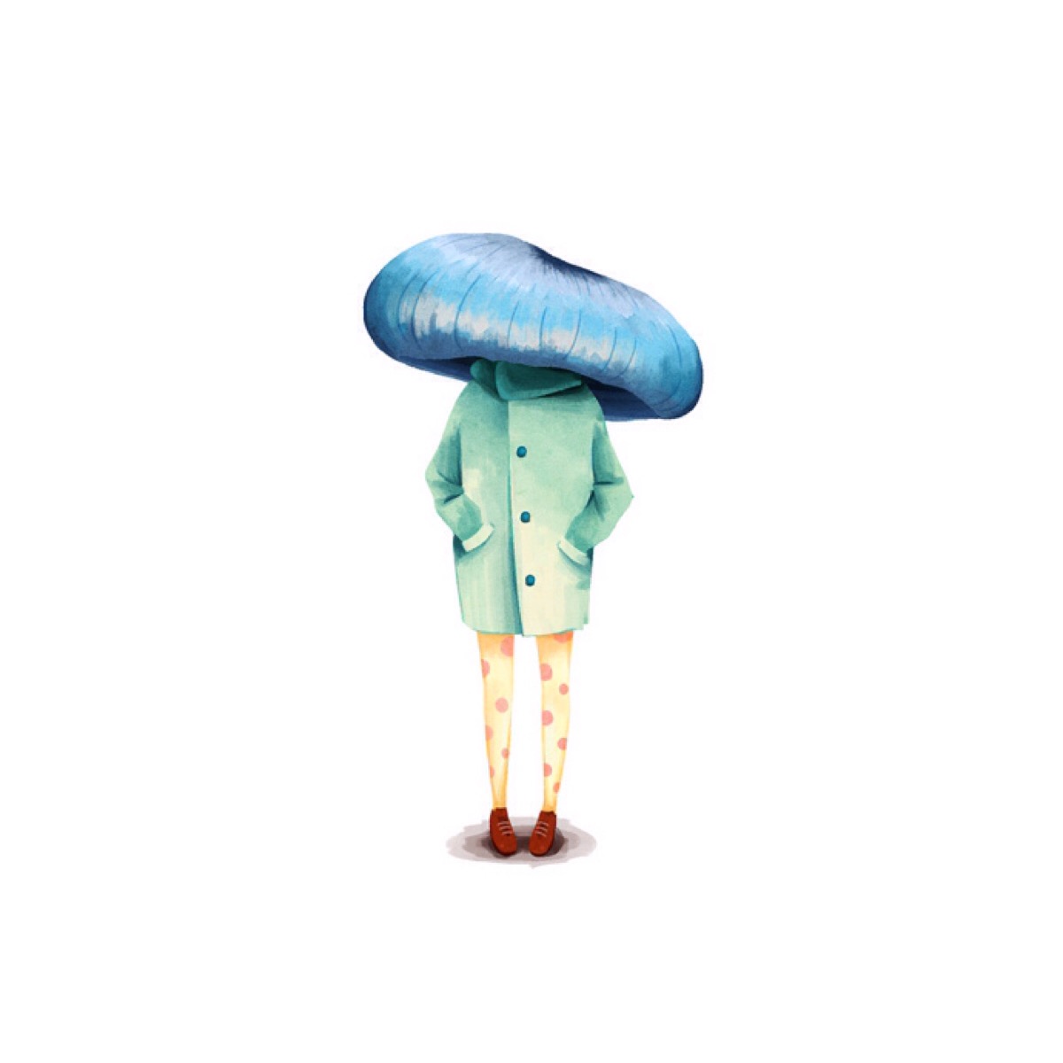 分享一组香港插画师@ceci lam的插画作品蘑菇头——徦靣の头像搜罗