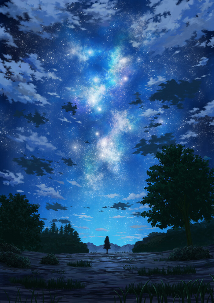 星空 绘师:外窓 本作品pixiv id=64266731