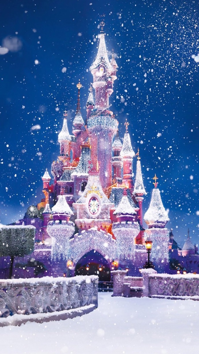 童话壁纸壁纸无水印 雪夜城堡