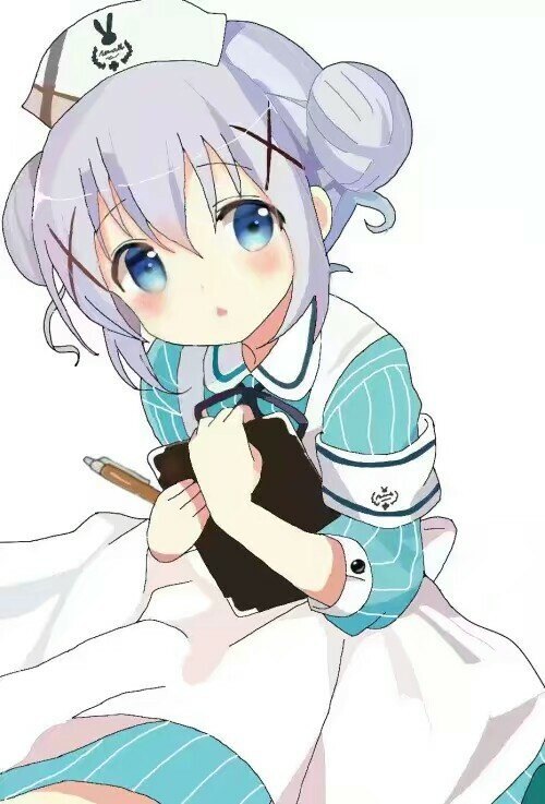 蓝色 女孩 丸子头 动漫