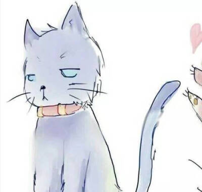 动漫情头猫兔子