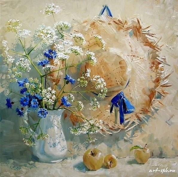 俄罗斯女画家ПавловаМария唯美花卉油画作品欣赏