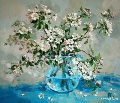俄罗斯女画家ПавловаМария唯美花卉油画作品欣赏