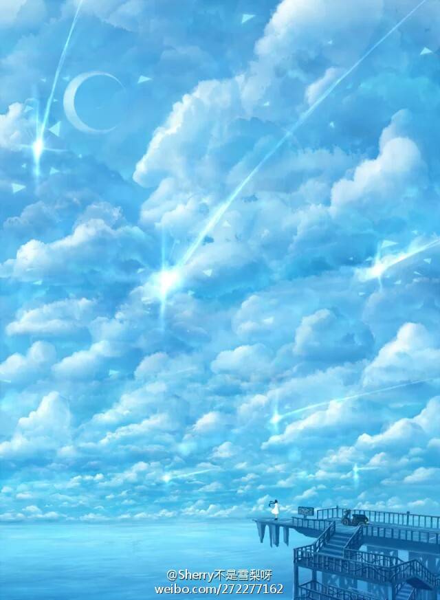 日本插画师防人的插画作品,风景系列图,画风超唯美