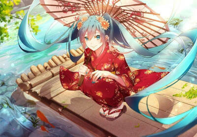 初音未来和服壁纸