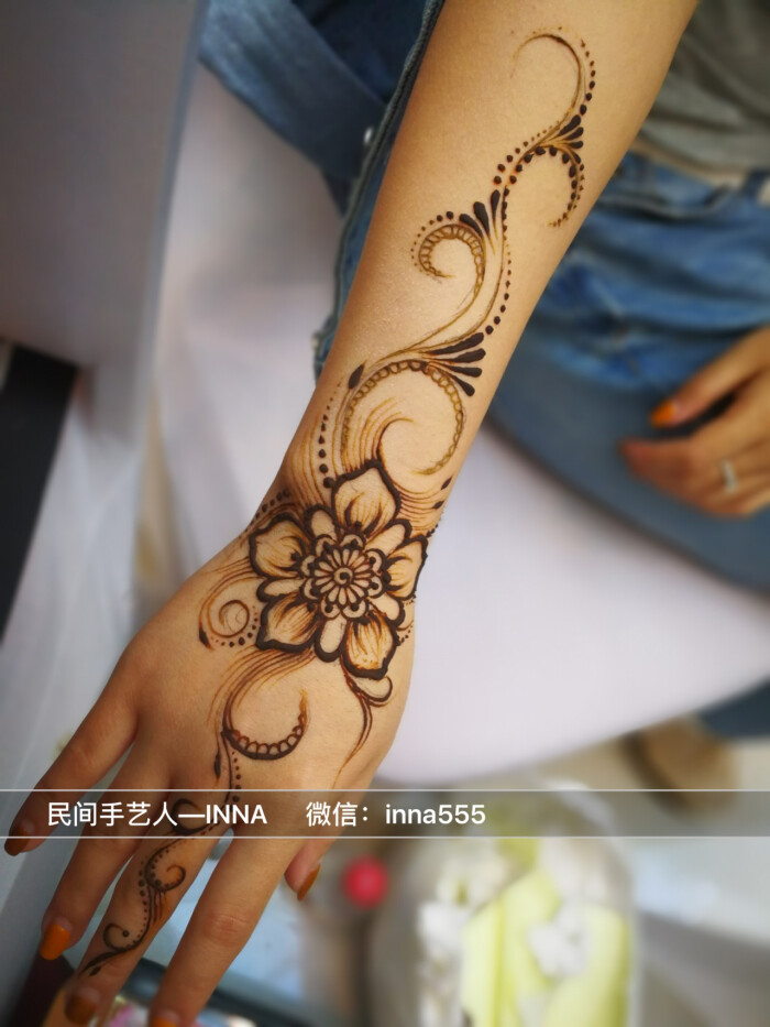 海娜手绘 印度海娜 henna 汉娜 曼海蒂