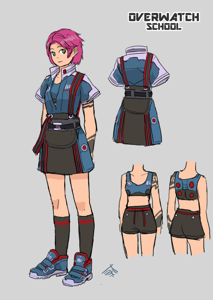 Zarya 查莉娅 毛妹 中学生服装设计 堆糖 美图壁纸兴趣社区