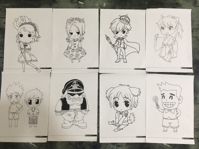 q版人物卡通画
