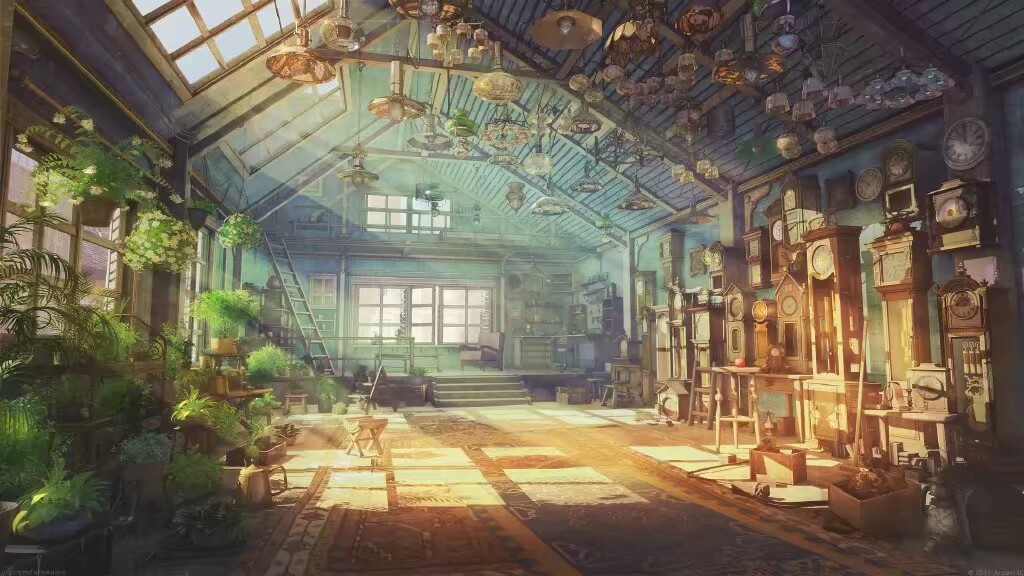 画师:arsenixc 学校vs室外场景图,这位画师的每一张图都一级精致,美图