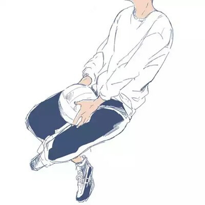 动漫.干净.手绘.白边.男头. by软骗.