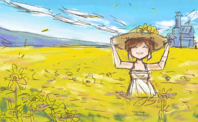 【来源pixiv,侵删】哀と向日葵(中国语注意)画师:ade 灰原哀,日本动漫