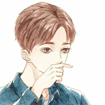 weibo手绘情侣头像系列4 一对儿像 彩铅画风 磨砂风 森系 文艺 小