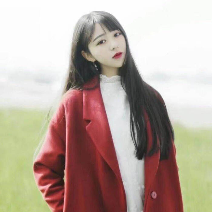 小仙女闺蜜女头像三人红衣服
