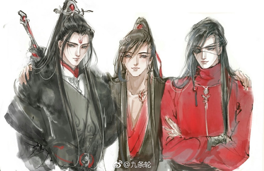 洛冰河&魏无羡&花城 画师@九条轮