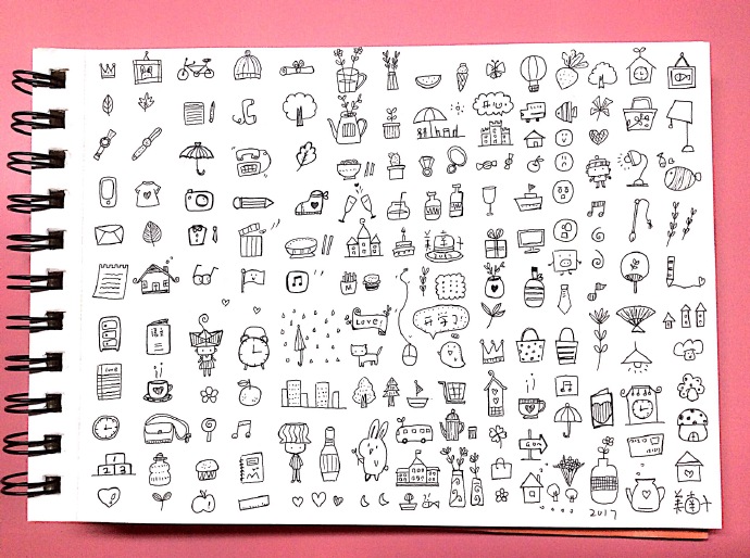 美南子的简笔画教程##手帐素材插画手绘##艺术范# @爱微藏